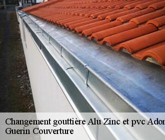 Changement gouttière Alu Zinc et pvc  adon-45230 Guerin Couverture